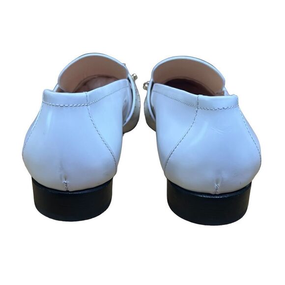 AGL by Attilio Giusti Leombruni Ivory/Gold Studded Loafer NWOB Size 39 1/2/9 1/2 - Picture 5 of 11
